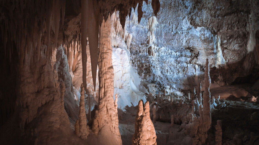 Cave formations at Onondaga Cave State Park near Ozark Outdoors Resort
