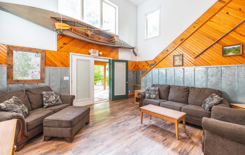 Living Room of the Chalets at Ozark Outdoors Riverfront Resort