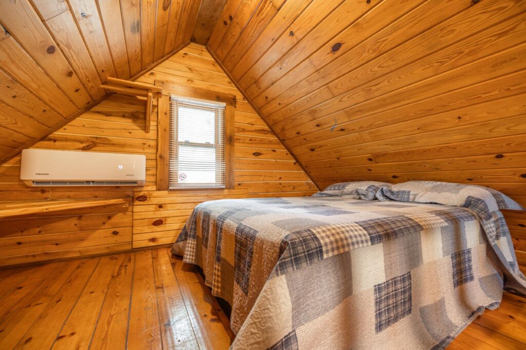 Bedroom inside a Country Cabin