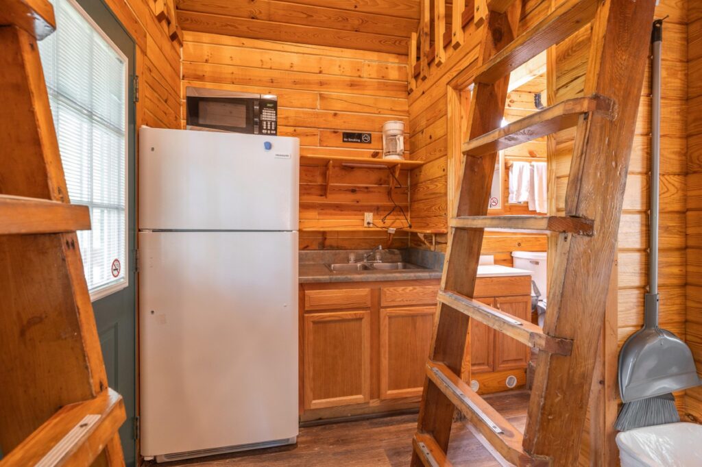 Kitchen area inside a Country Cabin