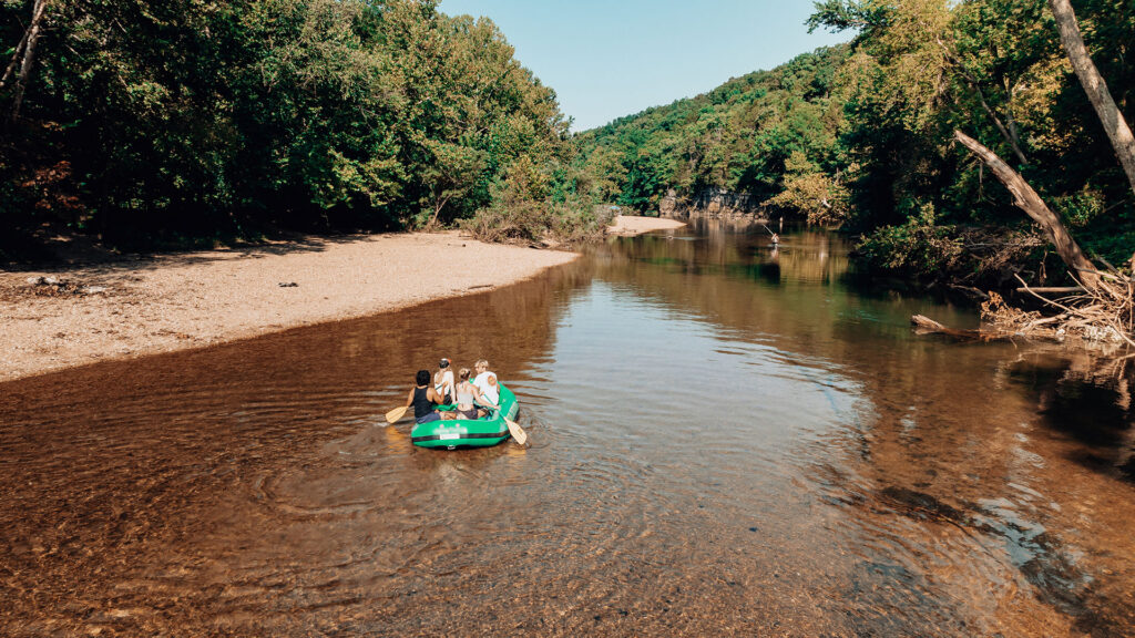 Floating the river at Ozark Outdoors Resort